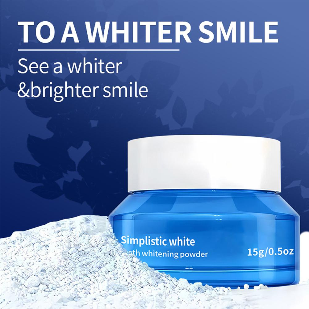 Teeth Whitening Procedure - Simplistic White Teeth Whitening Powder Stain