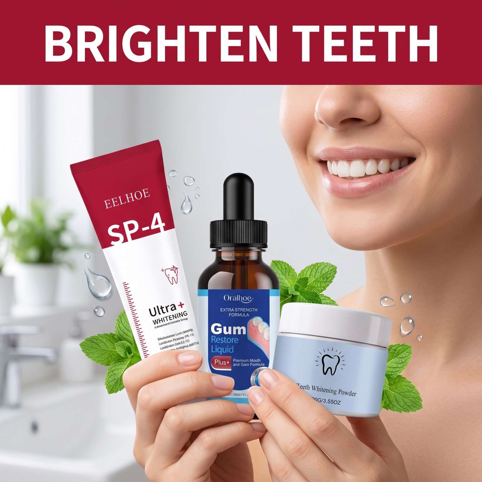 Oral Care Combo Set Whitening  - đánh giá và giá Teeth Whitening Gel
