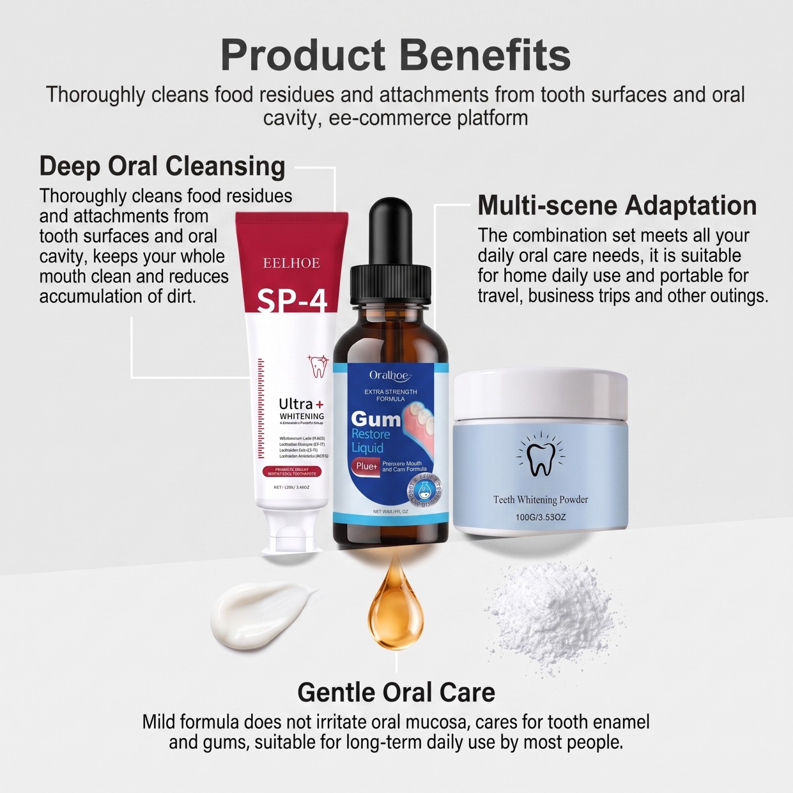 Oral Care Combo Set Whitening  - đánh giá và giá Teeth Whitening Gel