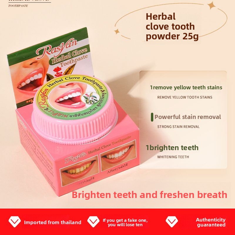 25g Rasyan Thai Clove Coconut  - đánh giá và giá Teeth Whitening Thailand