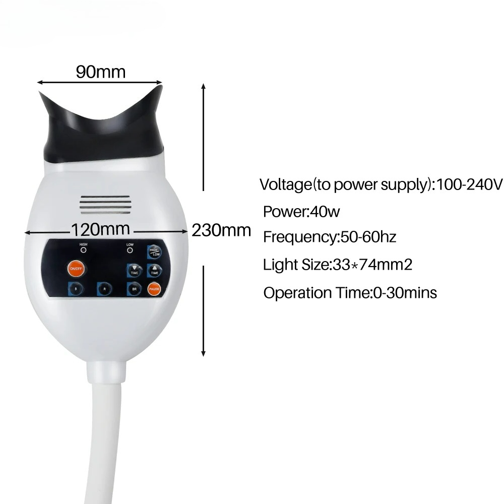 Adjustable 3 Colors LED Teeth  - đánh giá và giá Teeth Whitening Clinic