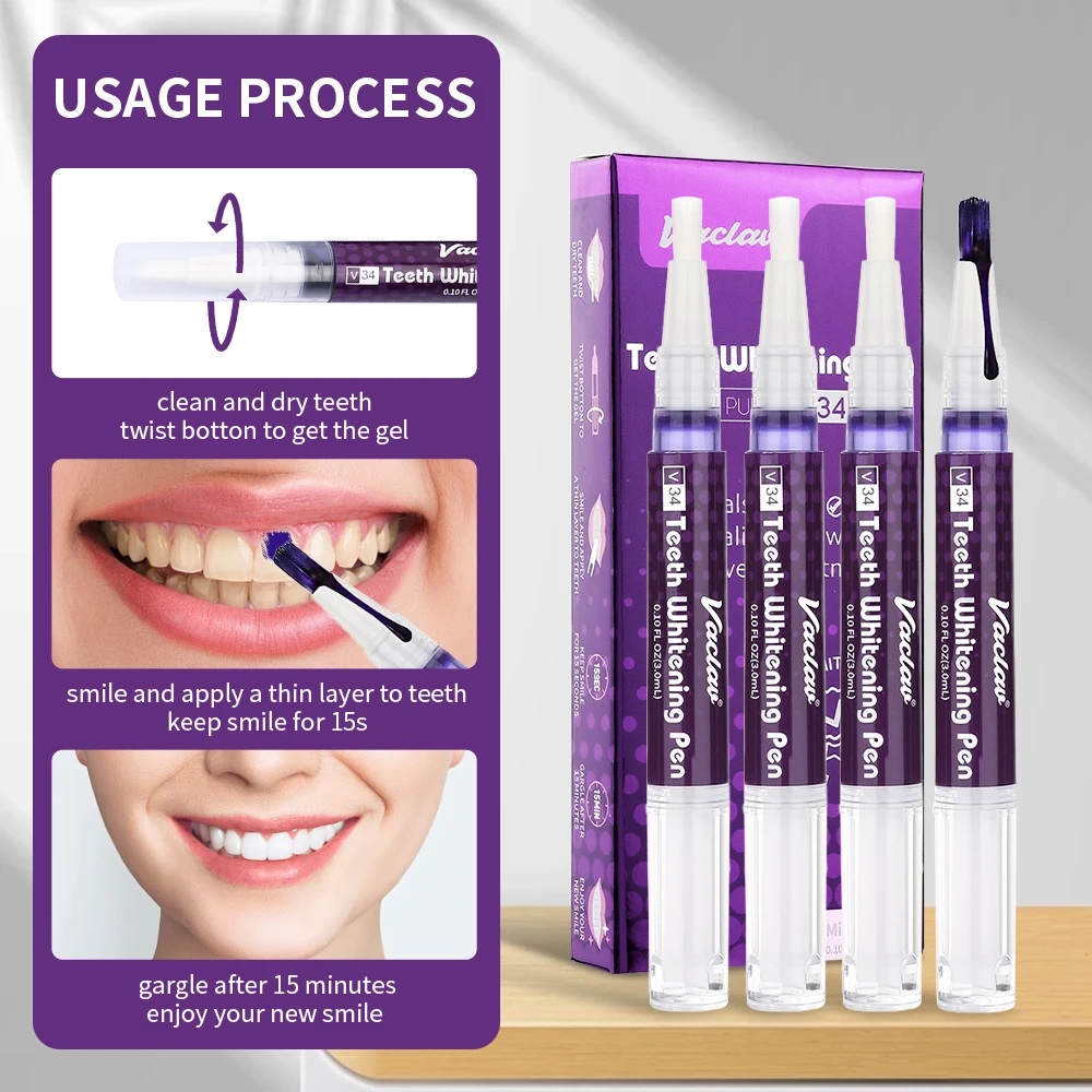 Vaclav V34 Purple teeth whiten - đánh giá và giá Teeth Whitening Procedure